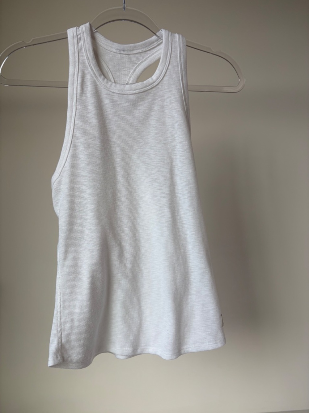 Vuori White Ribbed Tank
